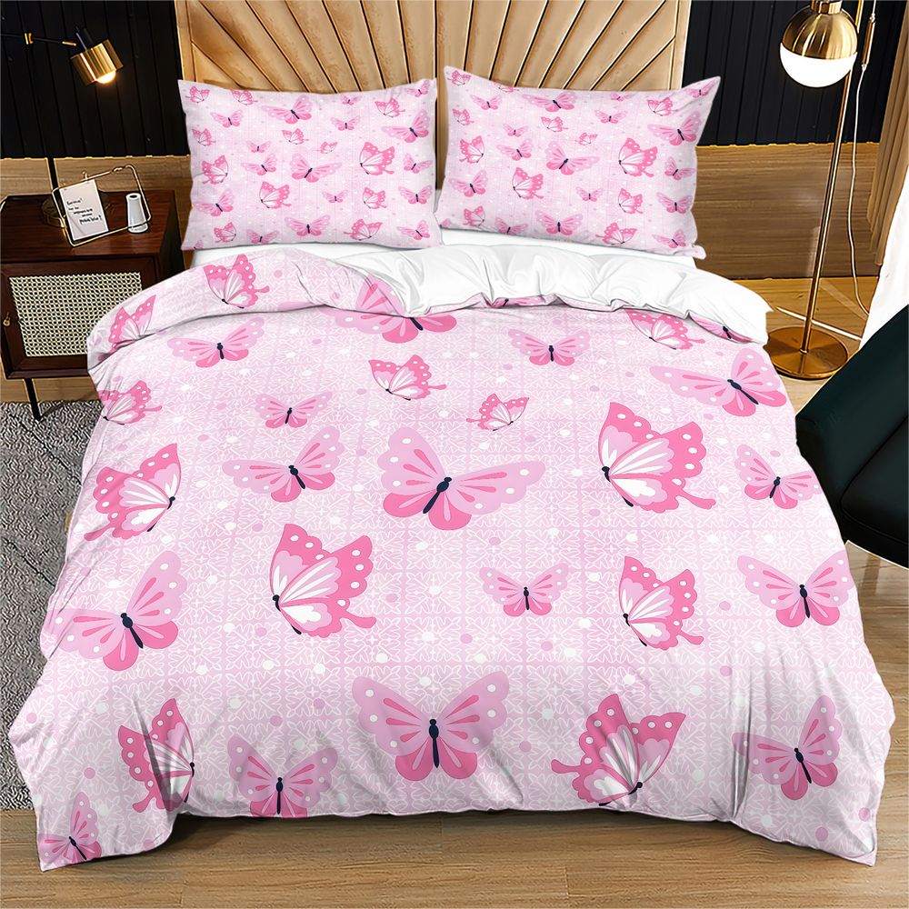 Aesthetic Floral Duvet Cover - Butterfly Duvet Cover Set Aesthetic Floral