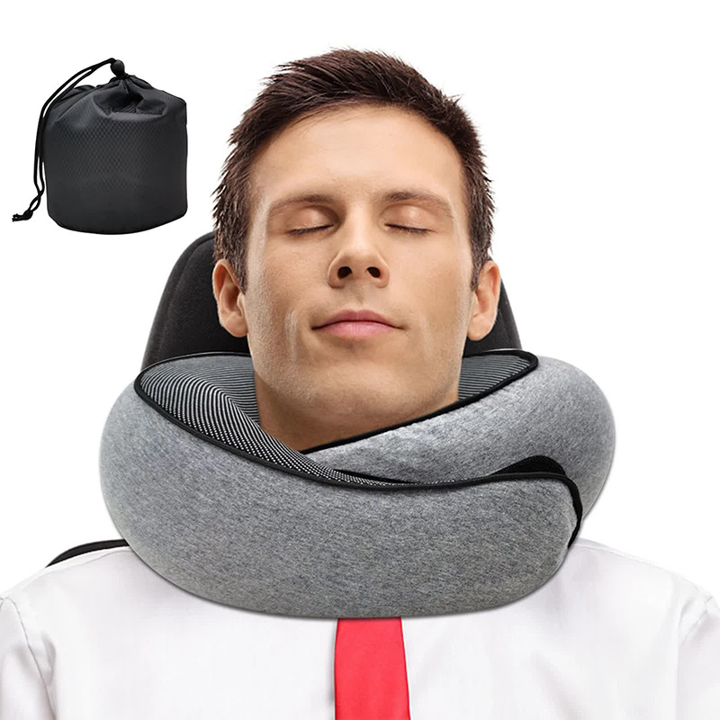 Anti Snore Contour Pillow - Travel Neck Pillow Memory Foam U-shaped