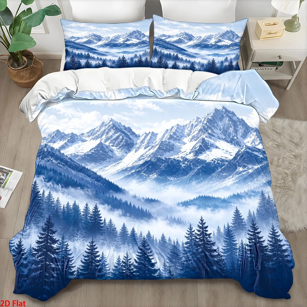 Duvet Cover Sets With Zipper - 3Pc Nordic Style Duvet Cover Set,