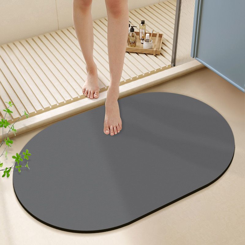 Quick Dry Diatomite Bath Mat - VIKAMA Irregular Oval Diatomite Bath Mat