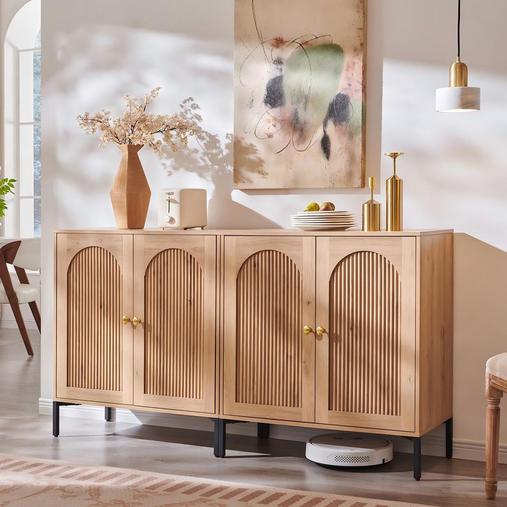 Storage & Organization - ern Buet Cabinet with Storage, 61.75
