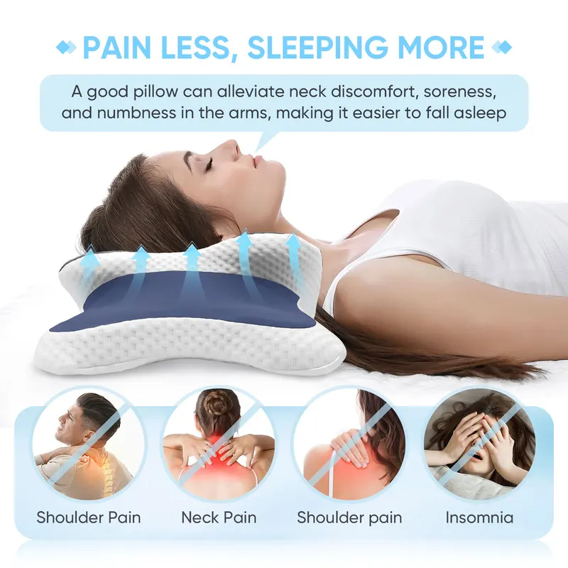 Memory Foam Orthopedic Pillow Neck Pain - Memory Foam Pillow Cervical Pillow Neck