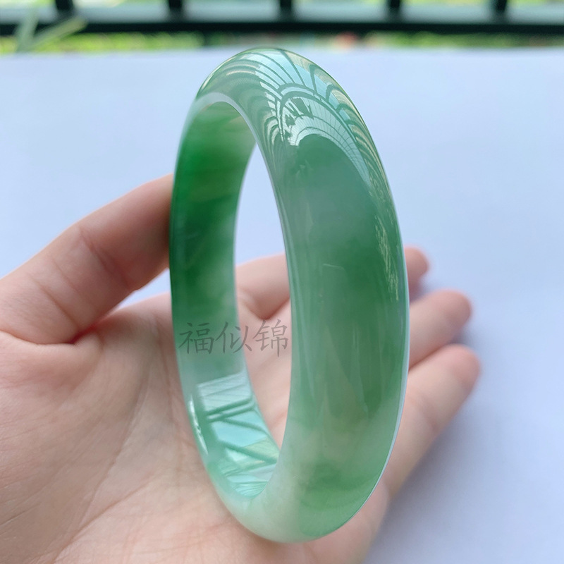 Lighting - Old Mine Icy Jadeite Bracelet, Light