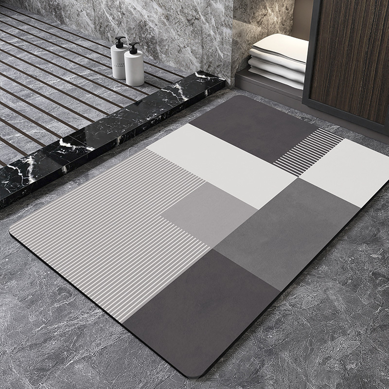 Nordic Geometric Diatomite Bat - огляд і ціна Quick Dry Diatomite Bath Mat