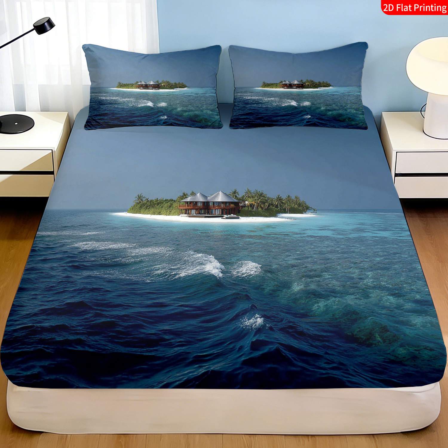 Tropical Island Bedding Set Pa - огляд і ціна Fitted Bed Sheets Deep Pocket