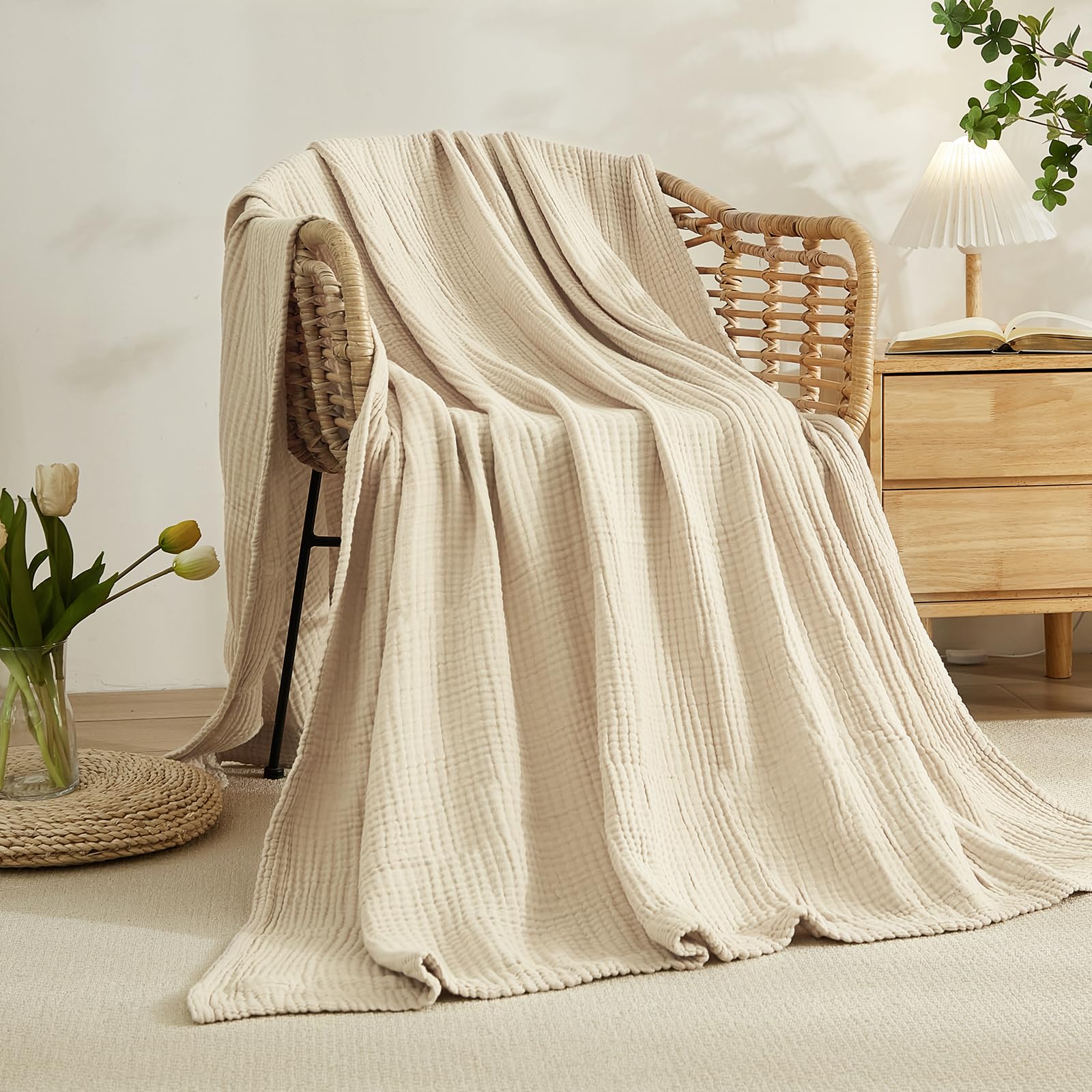 100% Cotton Blanket for Bed So - огляд і ціна Muslin Cotton Bedspread