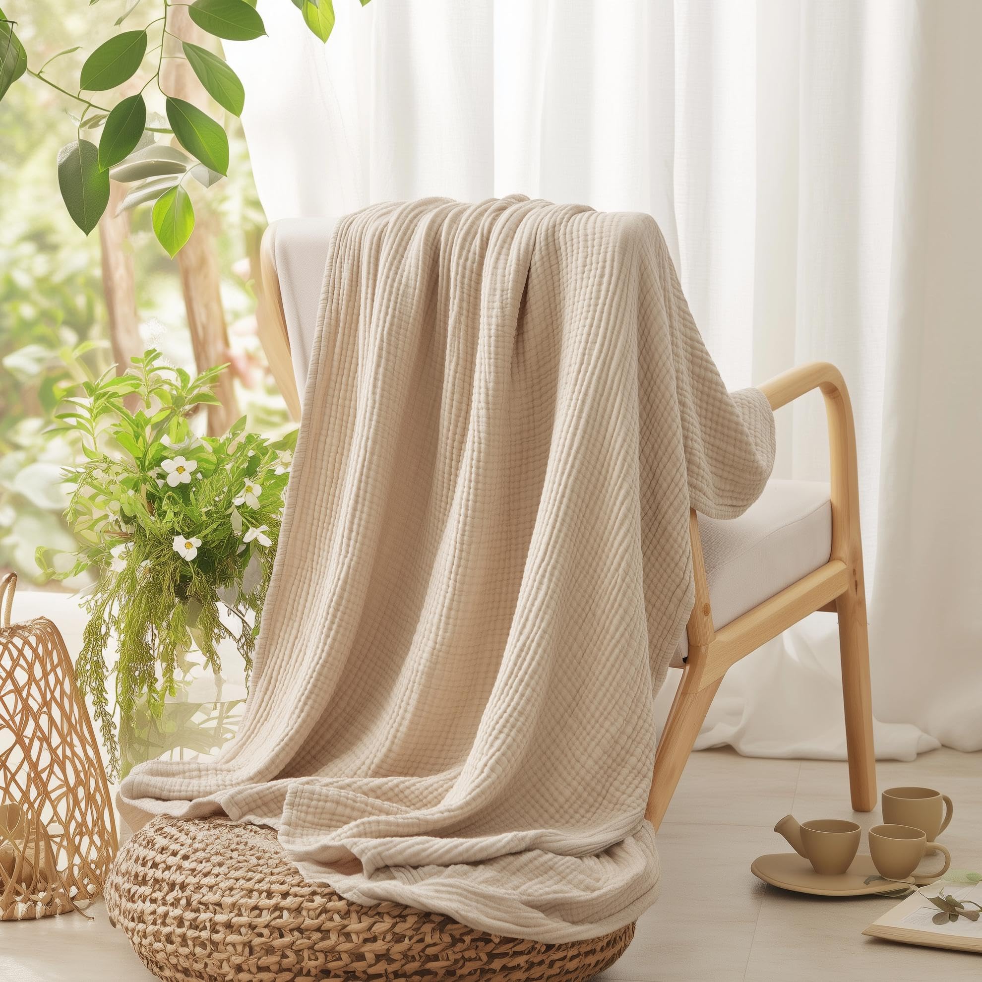 100% Cotton Blanket for Bed So - огляд і ціна Muslin Cotton Bedspread