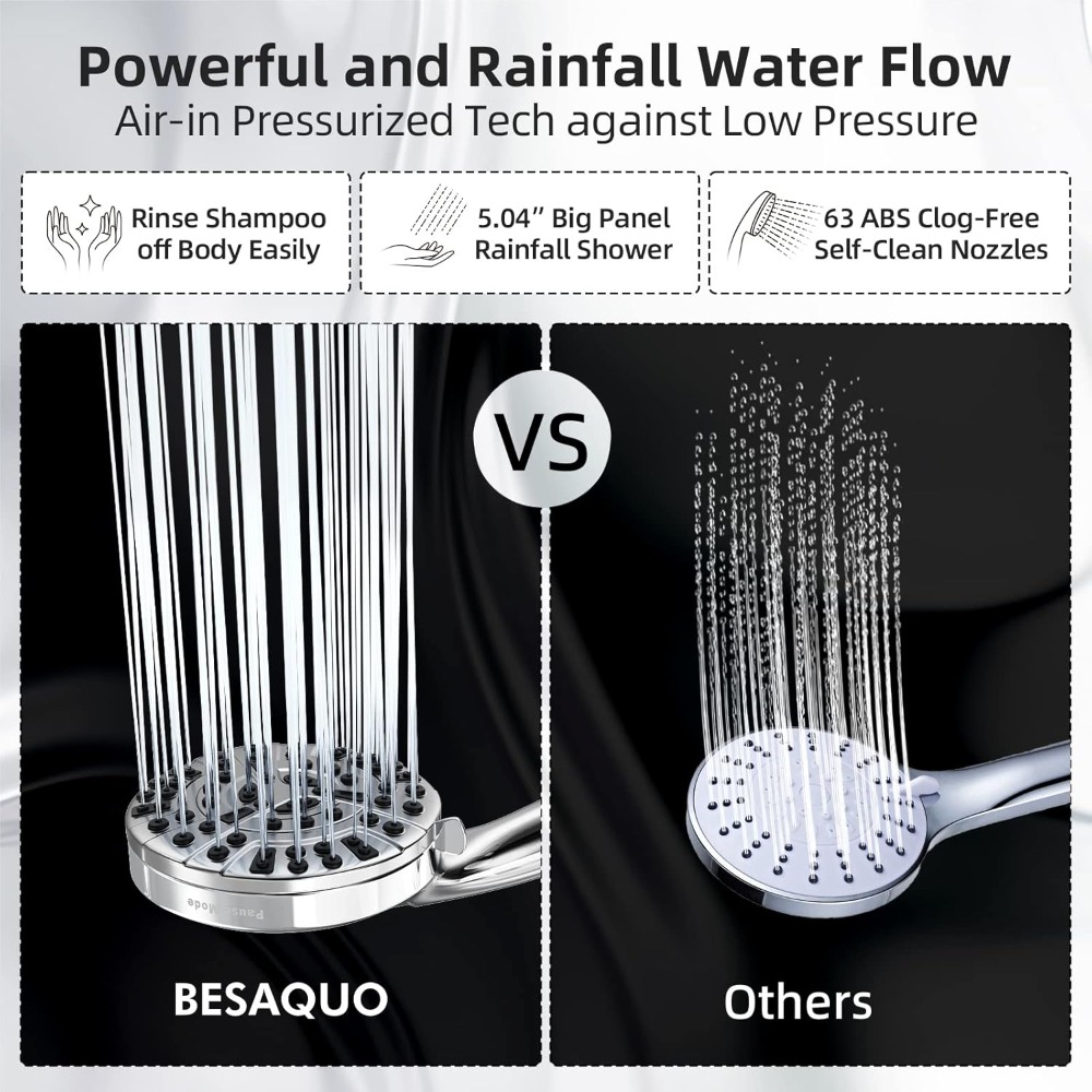 10-Function High Pressure Show - огляд і ціна High Pressure Shower Head Handheld