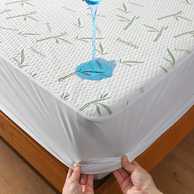 1pc Bamboo Mattress Protector, - огляд і ціна Waterproof Mattress Protector Breathable