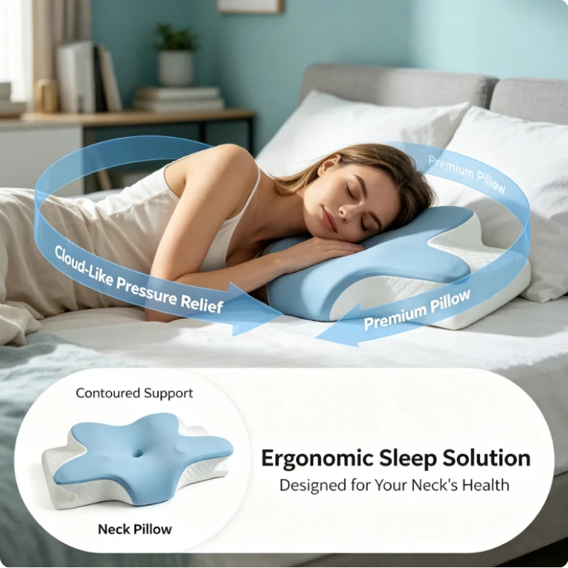 Breathable Cooling Memory Foam - огляд і ціна Memory Foam Orthopedic Pillow Neck Pain