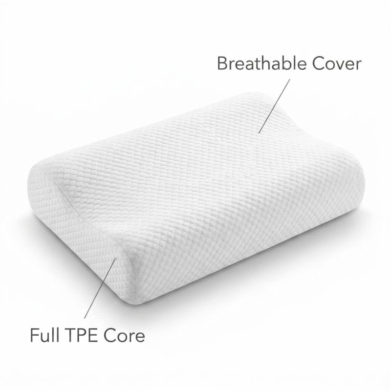 Breathable TPE Pectin Pillow E - огляд і ціна Anti Snore Contour Pillow