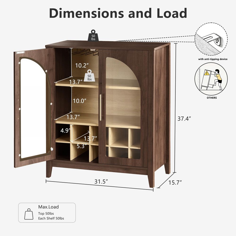 Tall Storage Cabinet Fluted Pa - огляд і ціна Storage & Organization