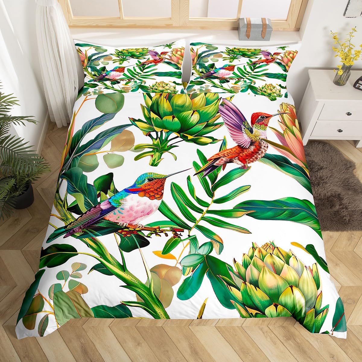 Hummingbird Bedding Set Luxury - огляд і ціна Aesthetic Floral Duvet Cover