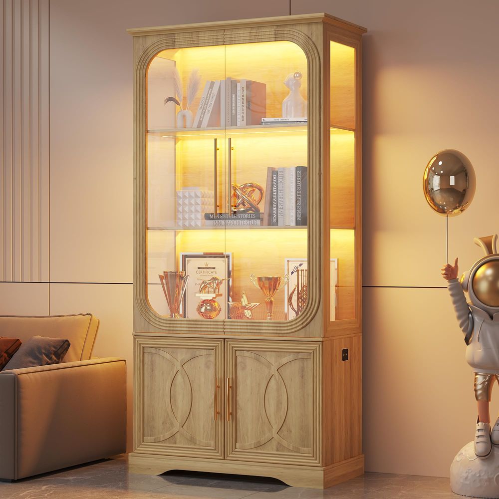 Display Cabinet with Glass Doo - огляд і ціна Storage & Organization