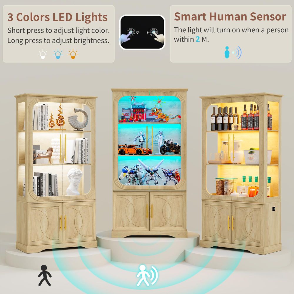 Display Cabinet with Glass Doo - огляд і ціна Storage & Organization