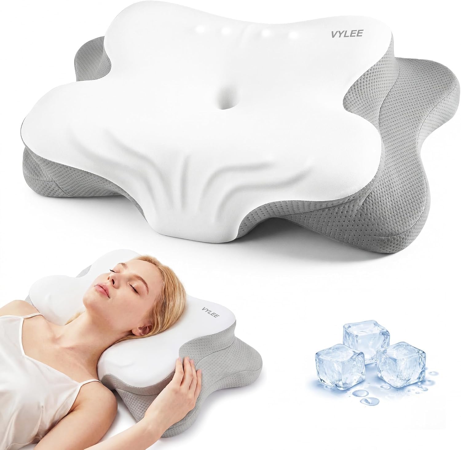 Cervical Neck Pillow for Pain  - огляд і ціна Memory Foam Orthopedic Pillow Neck Pain