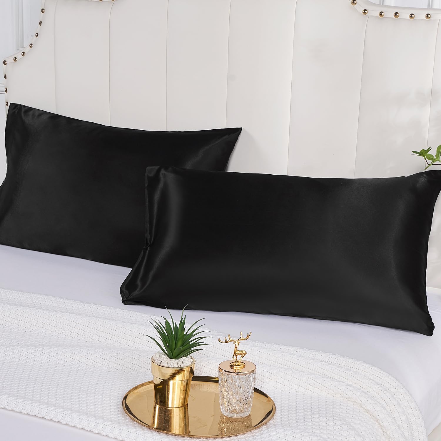 2 Pack Satin Pillowcase for Ha - огляд і ціна Satin Silk Pillowcase Hair Skin