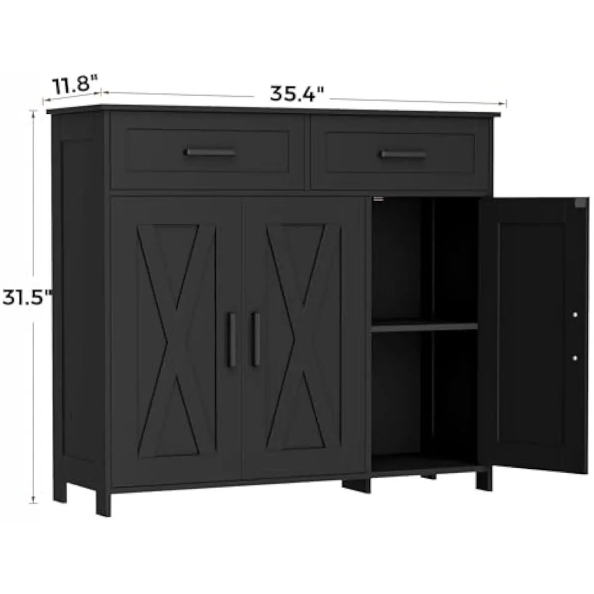 Coffee Bar Storage Cabinet wit - огляд і ціна Storage & Organization