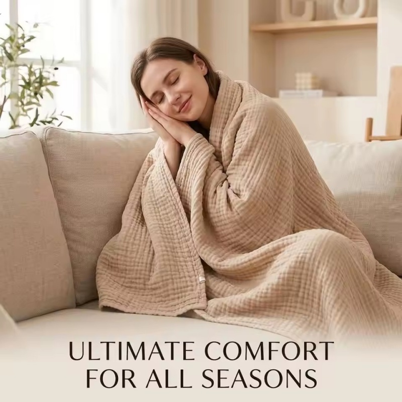 6 Layers Cotton Muslin Blanket - огляд і ціна Muslin Cotton Bedspread