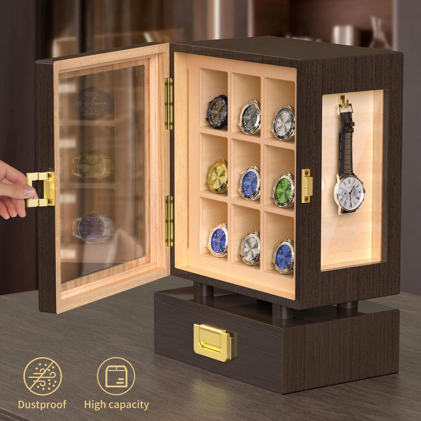Custom Rectangle Wooden Watch  - огляд і ціна Storage & Organization