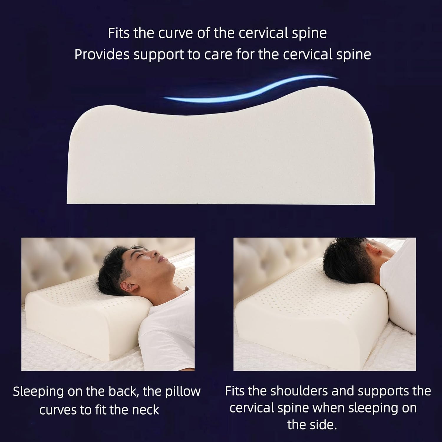 Thai Natural Latex Pillow for  - огляд і ціна Memory Foam Orthopedic Pillow Neck Pain