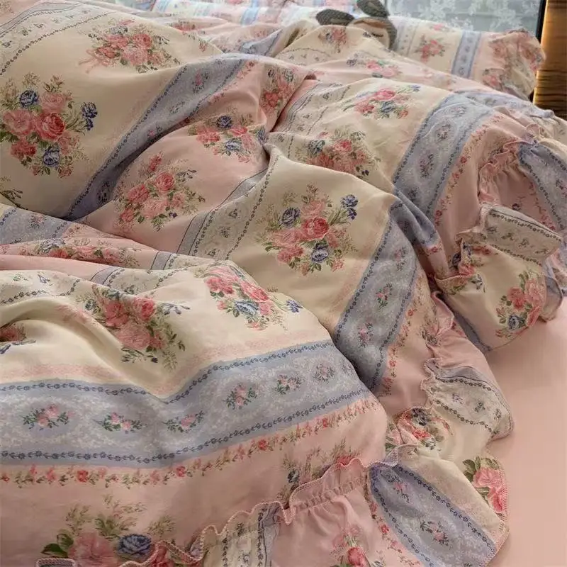 Korean Style Princess Floral B - огляд і ціна Aesthetic Floral Duvet Cover