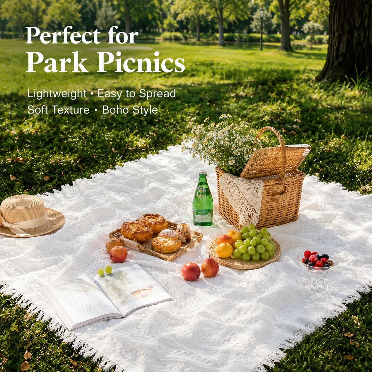 Boho Picnic Blanket Outdoor Ca - огляд і ціна Boho Throw Blanket Fringe
