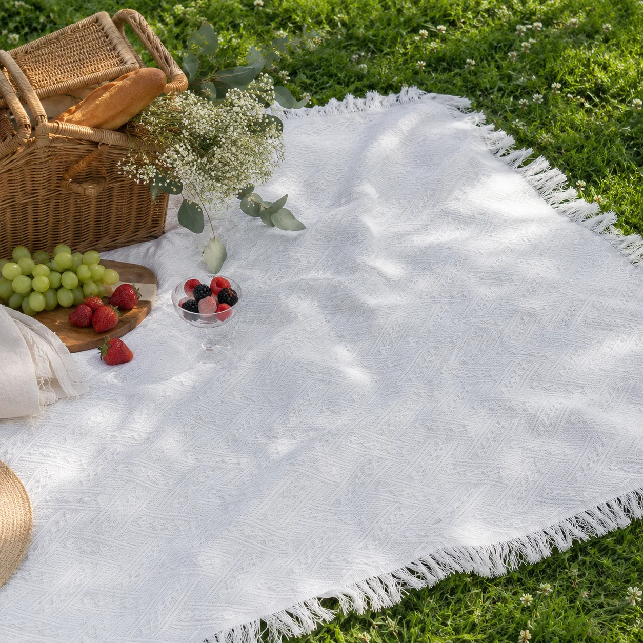 Boho Picnic Blanket Outdoor Ca - огляд і ціна Boho Throw Blanket Fringe