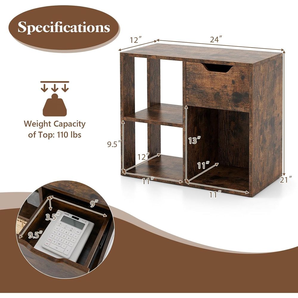 3-Tier Wooden Cube Bookshelf f - огляд і ціна Storage & Organization