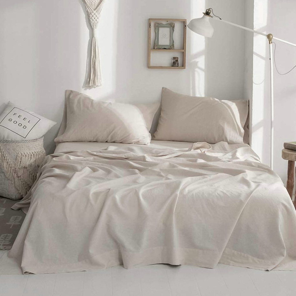 100% Linen Soft Bed Sheets, Qu - огляд і ціна Fitted Bed Sheets Deep Pocket