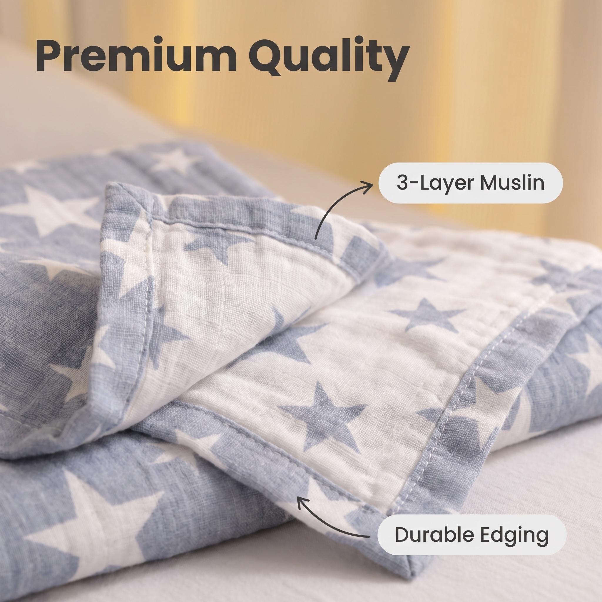 3-Layer Cotton Muslin Throw Bl - огляд і ціна Muslin Cotton Bedspread