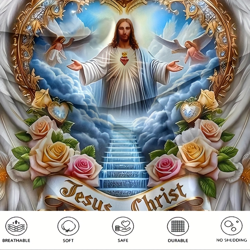 Sacred Devotion Wings Cross Fl - огляд і ціна Duvet Cover Sets With Zipper
