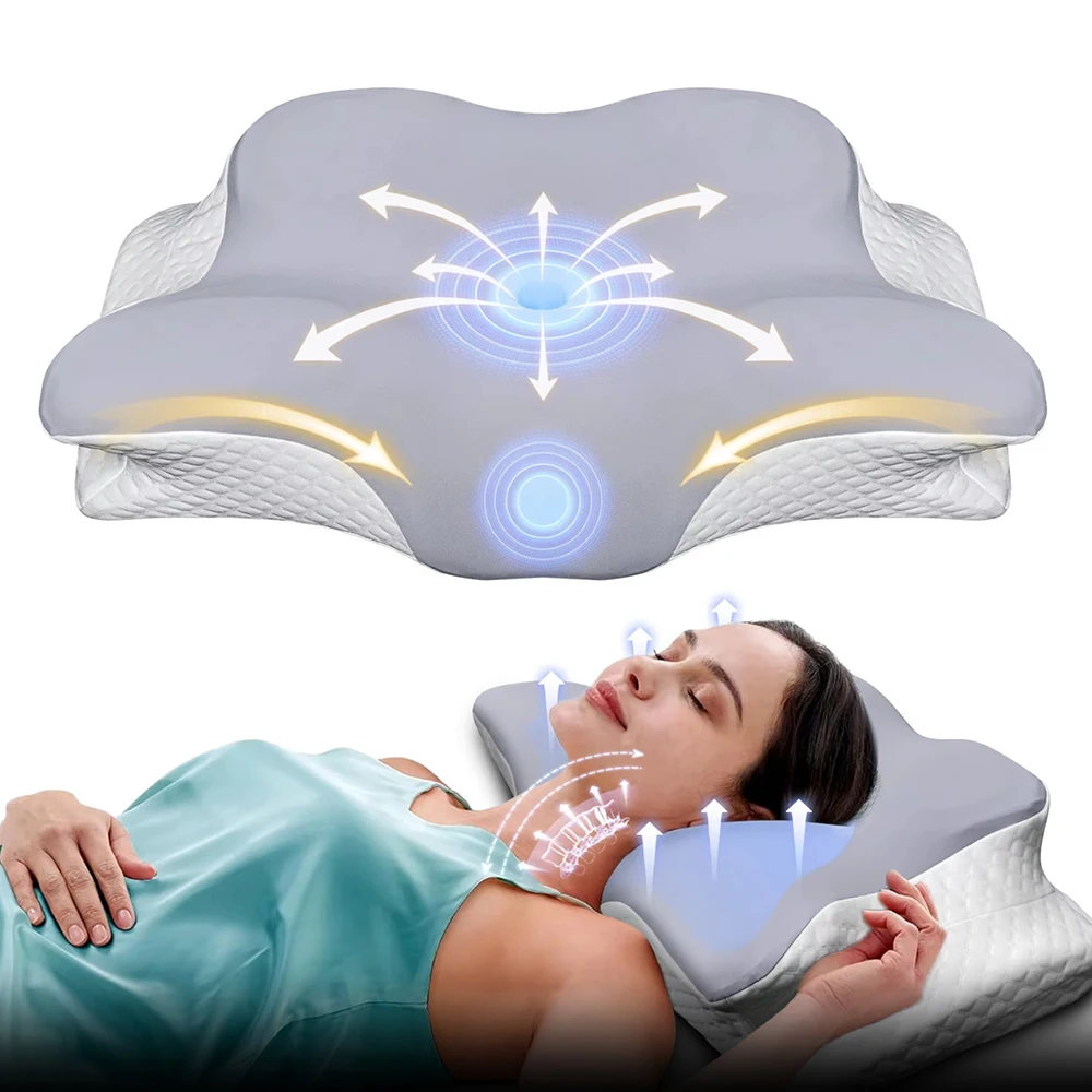 Memory Foam Pillows Butterfly  - огляд і ціна Memory Foam Orthopedic Pillow Neck Pain