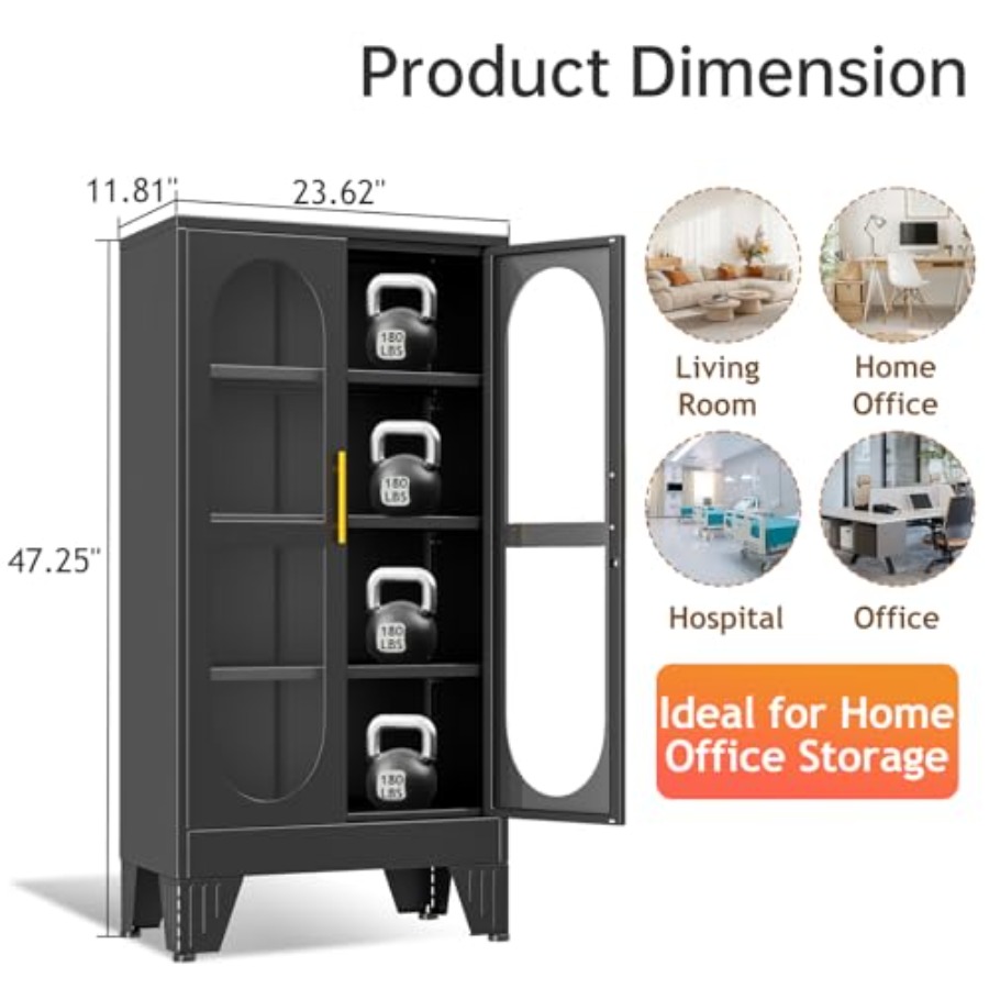 47 H Locking Display Cabinet f - огляд і ціна Kitchen