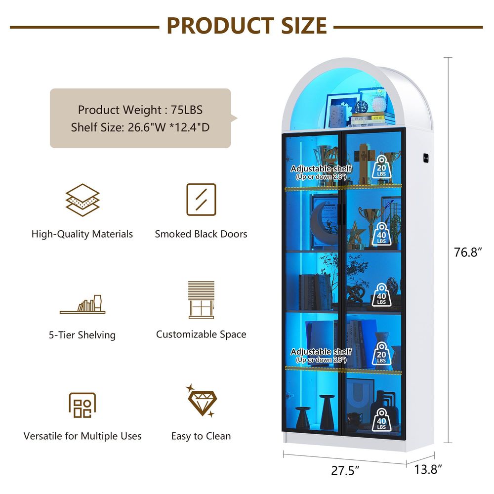 Display Cabinet with Doors and - огляд і ціна Storage & Organization