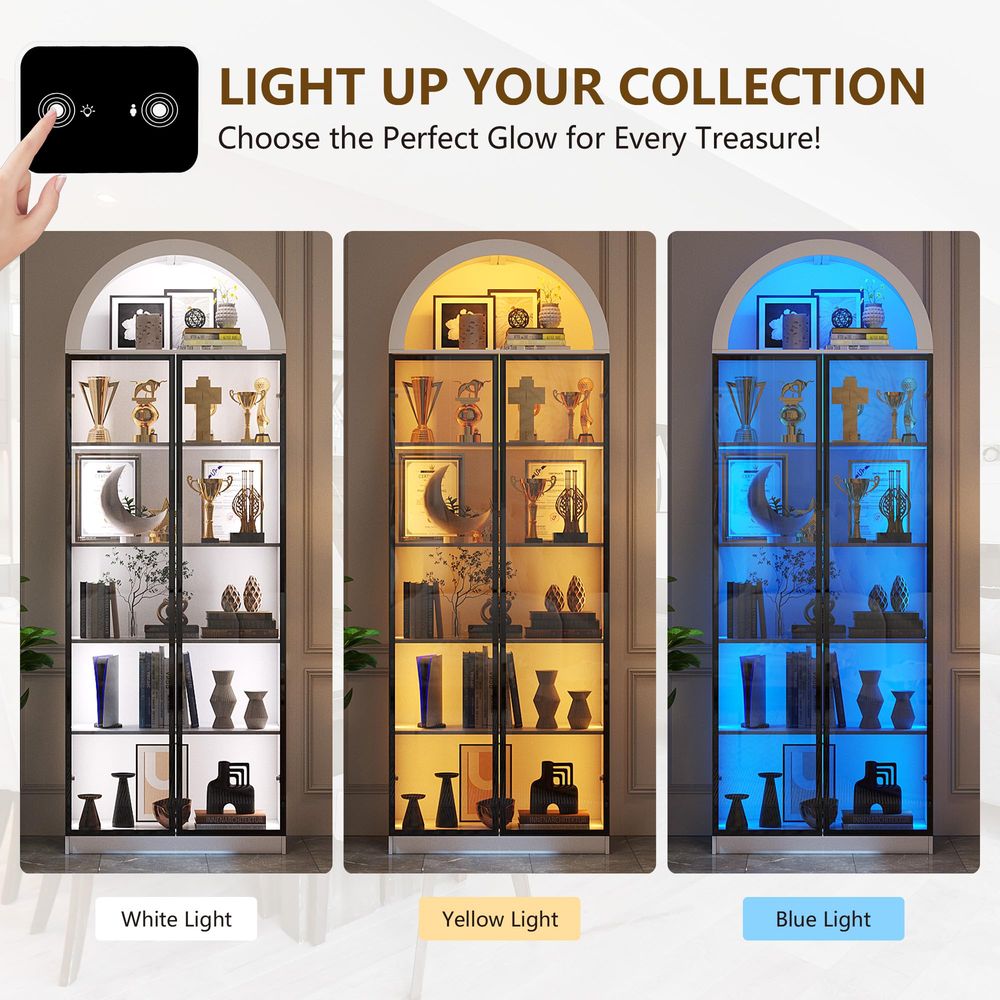 Display Cabinet with Doors and - огляд і ціна Storage & Organization
