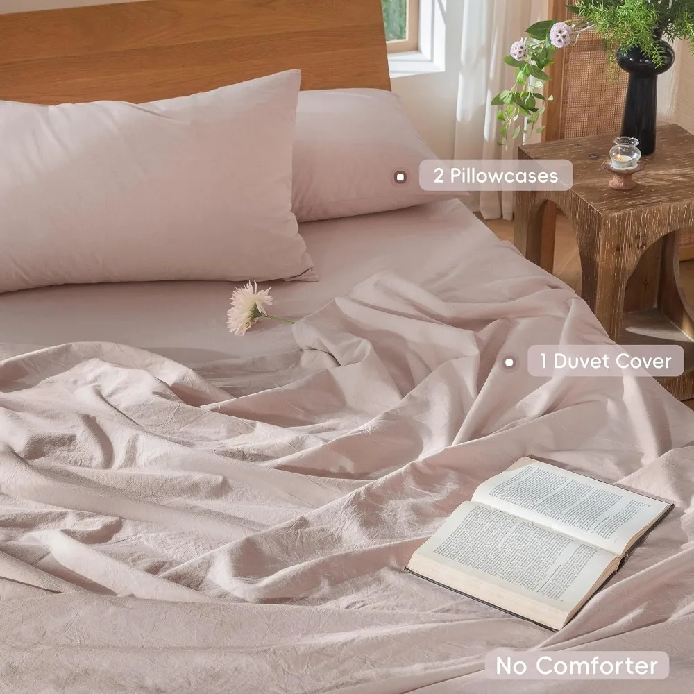 Duvet Cover Set 100% Washed Co - огляд і ціна Duvet Cover Sets With Zipper