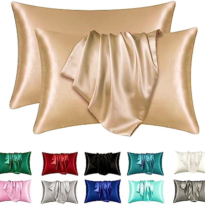2pcs Satin Silk Pillowcase for - огляд і ціна Satin Silk Pillowcase Hair Skin