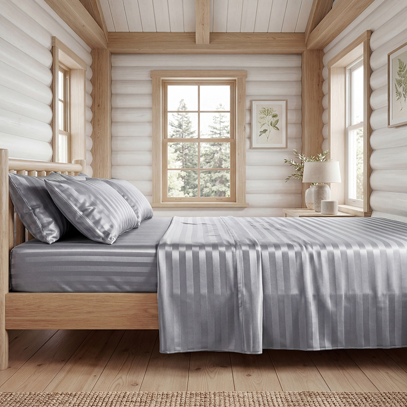 Wrinkle Resistant Striped Sati - огляд і ціна Fitted Bed Sheets Deep Pocket