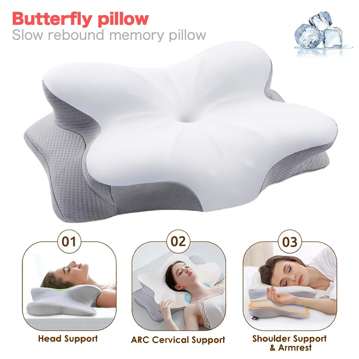 Ergonomic Orthopedic Memory Fo - огляд і ціна Memory Foam Orthopedic Pillow Neck Pain