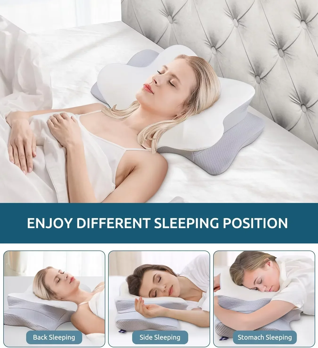 Ergonomic Orthopedic Memory Fo - огляд і ціна Memory Foam Orthopedic Pillow Neck Pain