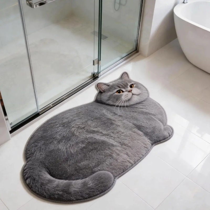 3D Cat Shaped Diatomite Bath M - огляд і ціна Quick Dry Diatomite Bath Mat