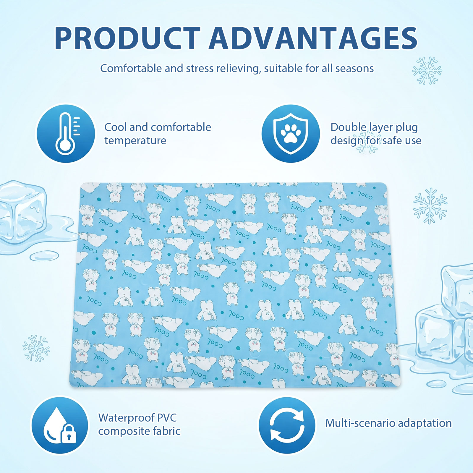 Dog Self Cooling Mat Ice Gel S - огляд і ціна Cooling Blanket Hot Sleepers
