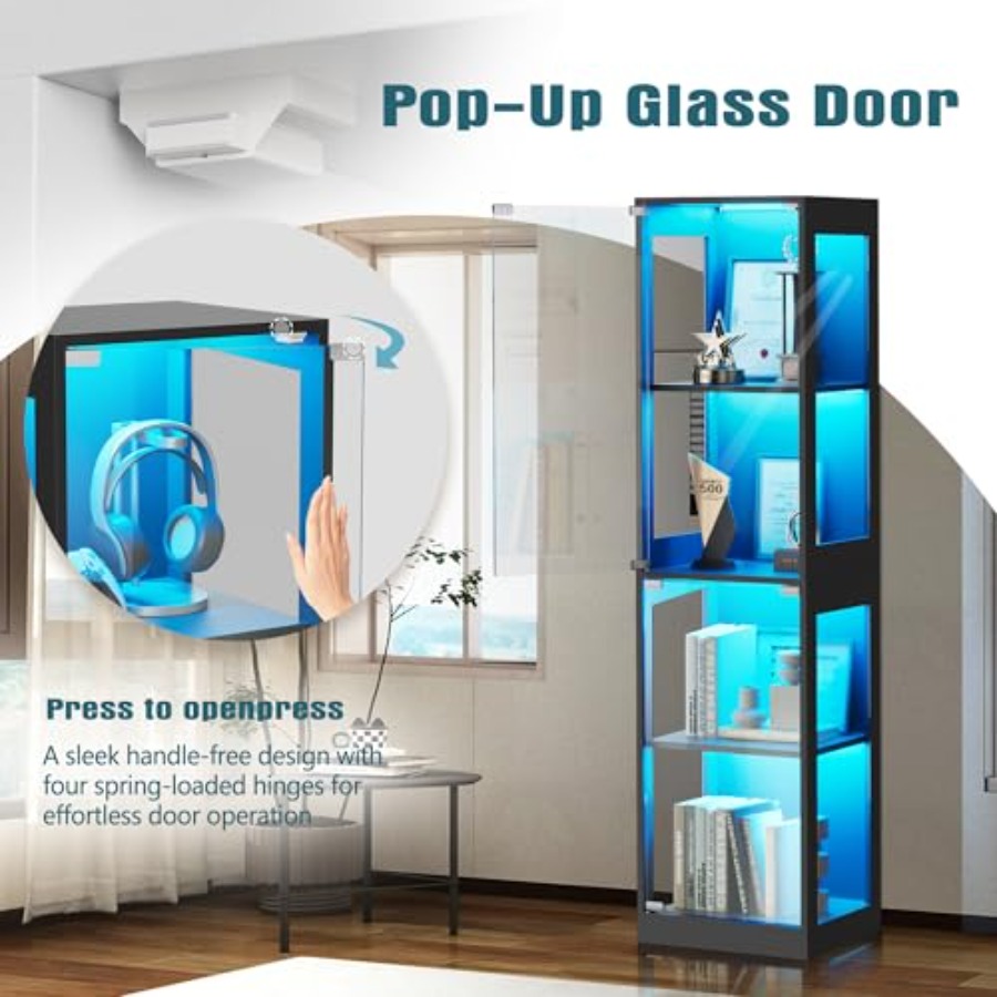 Glass display cabinet with RGB - огляд і ціна Lighting