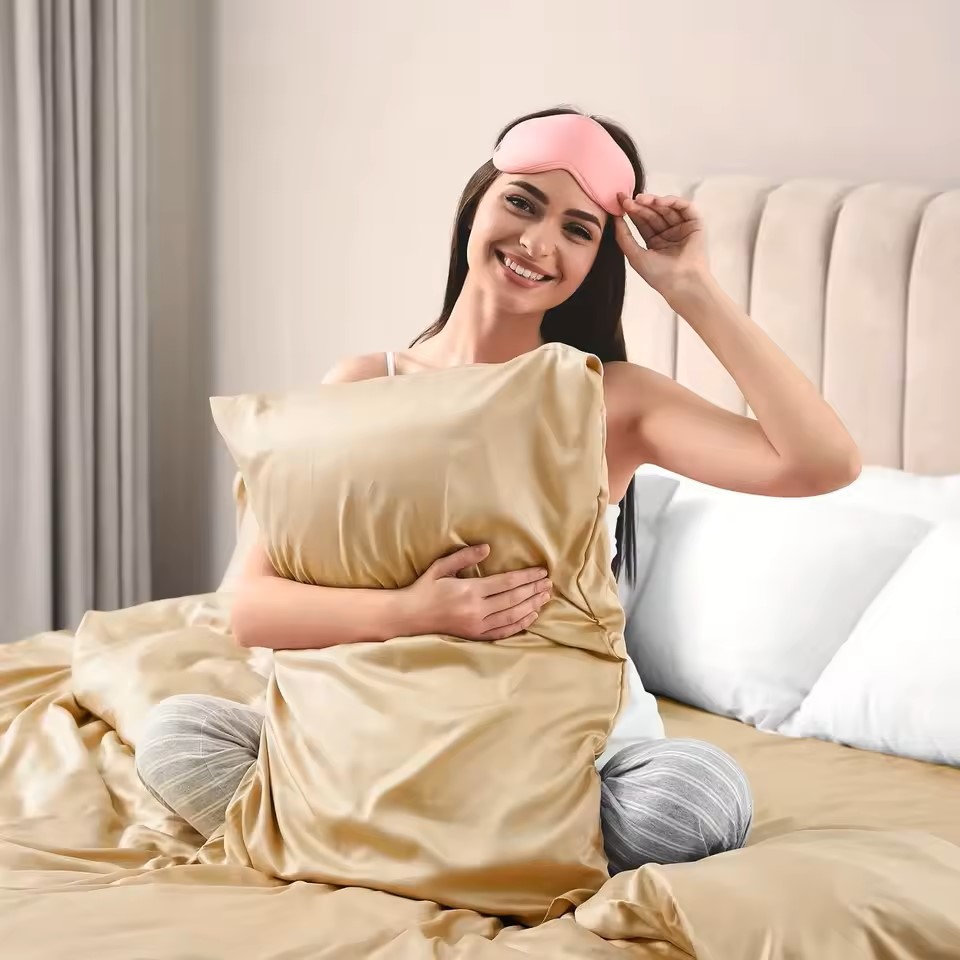 1PC Satin Pillowcase for Hair  - огляд і ціна Satin Silk Pillowcase Hair Skin
