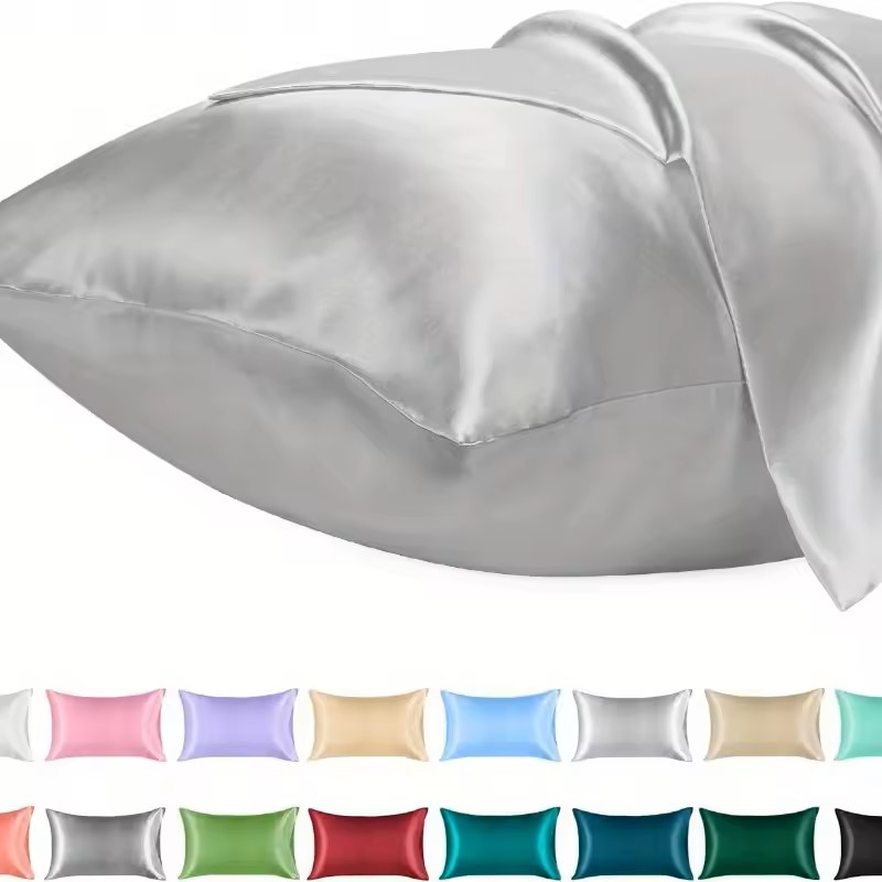 1PC Satin Pillowcase for Hair  - огляд і ціна Satin Silk Pillowcase Hair Skin