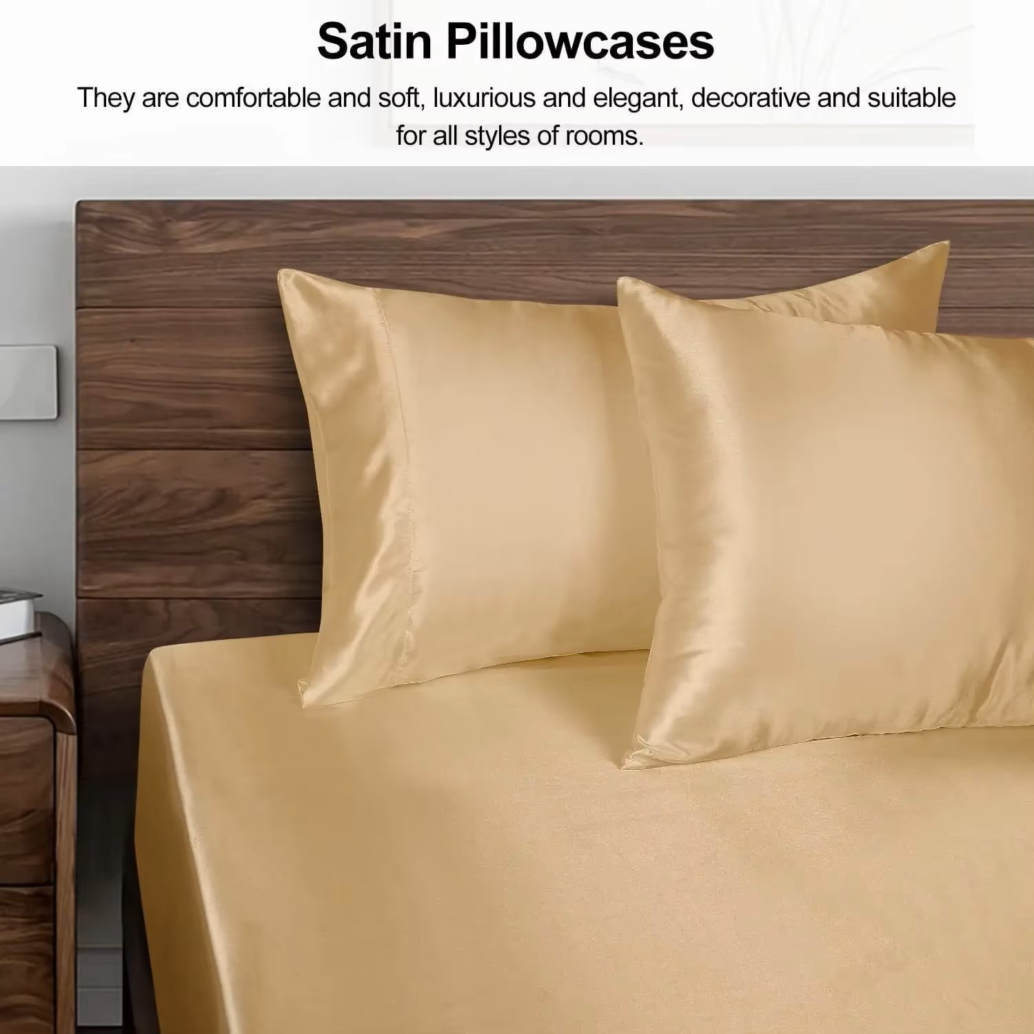 1PC Satin Pillowcase for Hair  - огляд і ціна Satin Silk Pillowcase Hair Skin