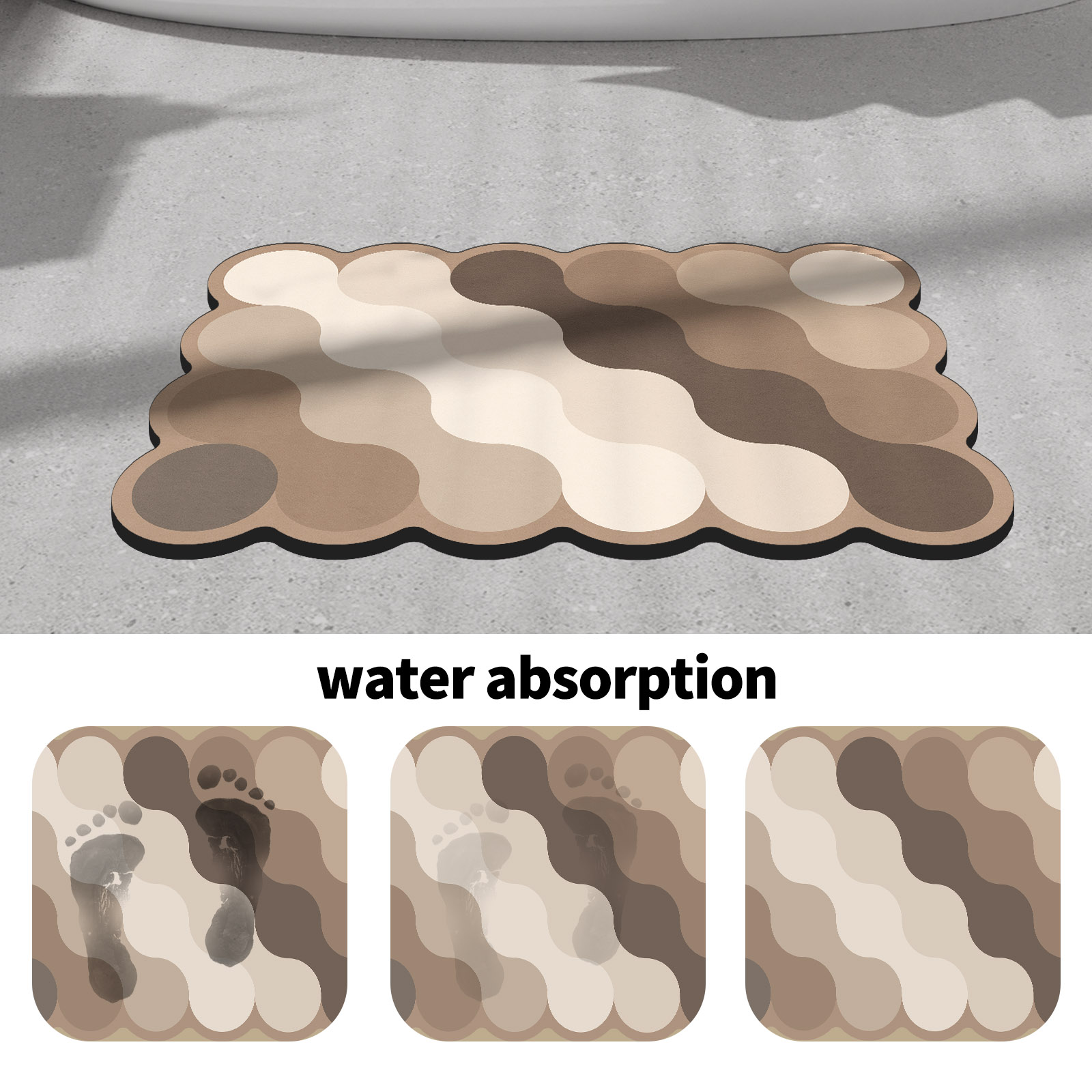 Luxury Diatomite Bathroom Show - огляд і ціна Quick Dry Diatomite Bath Mat