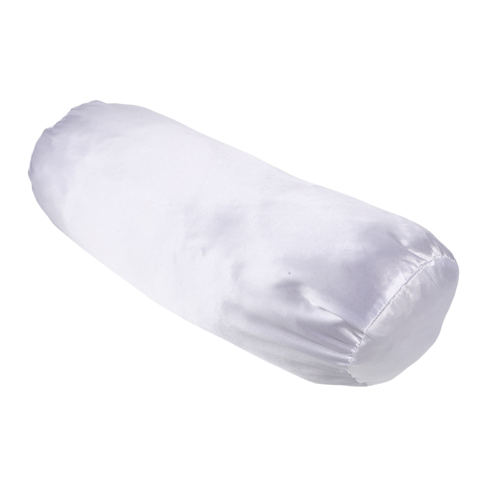 White Satin Neck Roll Pillow C - огляд і ціна Satin Silk Pillowcase Hair Skin