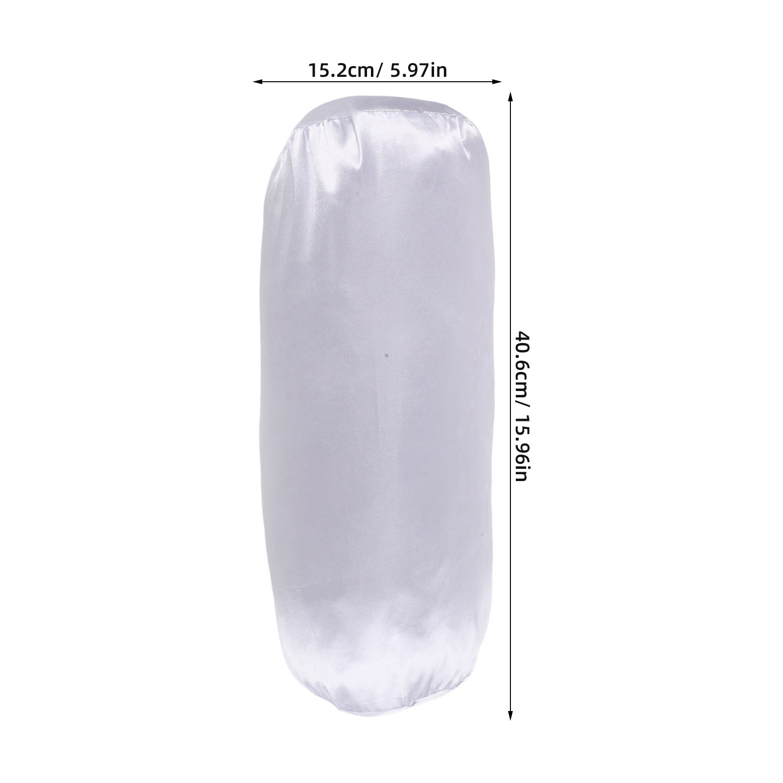 White Satin Neck Roll Pillow C - огляд і ціна Satin Silk Pillowcase Hair Skin